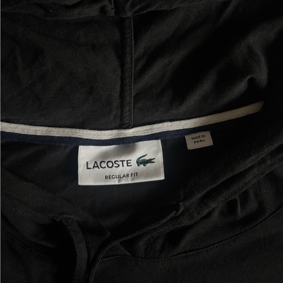 Lacoste Men's Big Fit Hooded T-Shirt long Sleeve Black 3XL - Picture 5 of 7